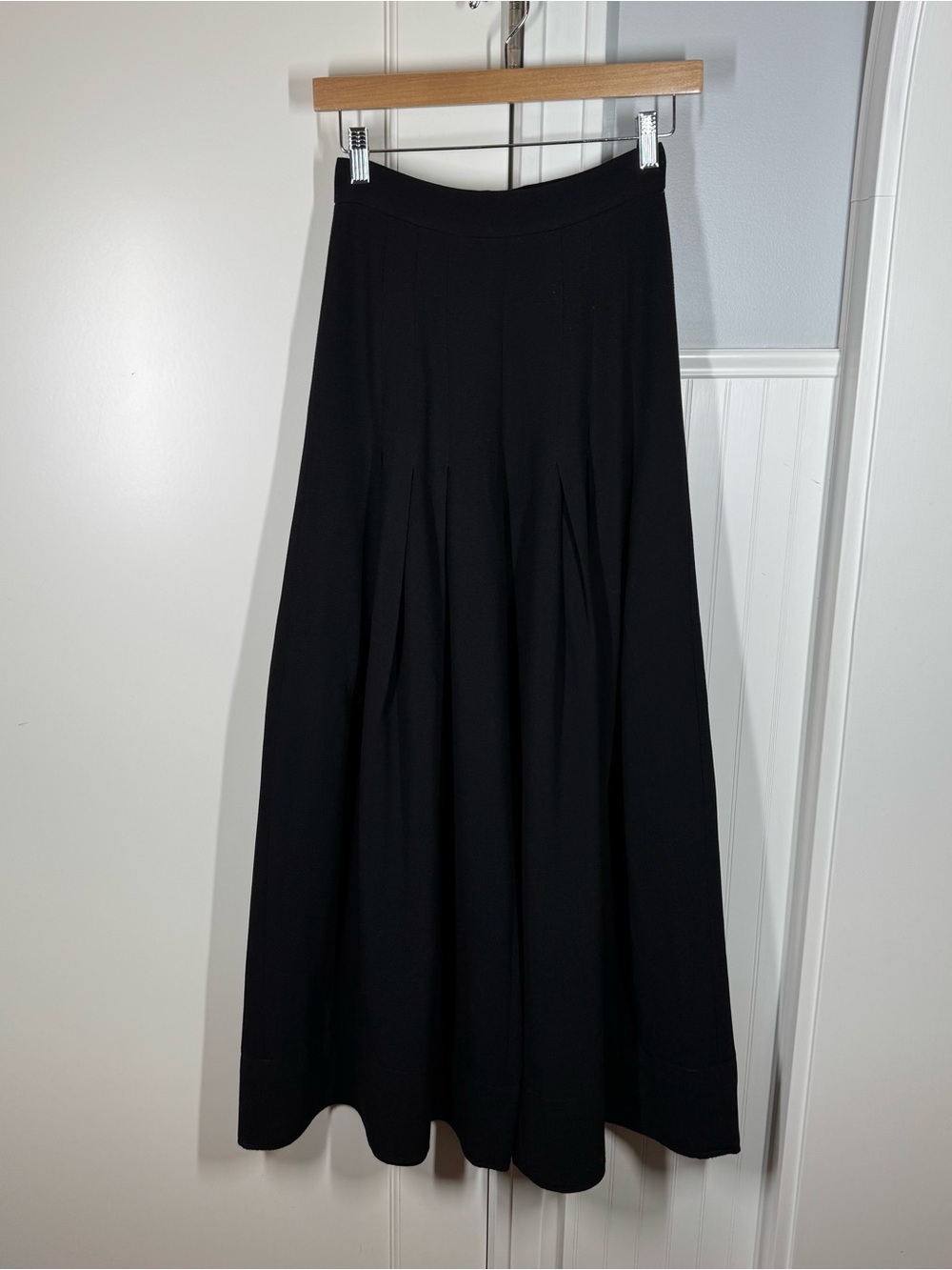 Massimo Dutti Wide Leg Full Length Culottes Gaucho Pants Black Size 2